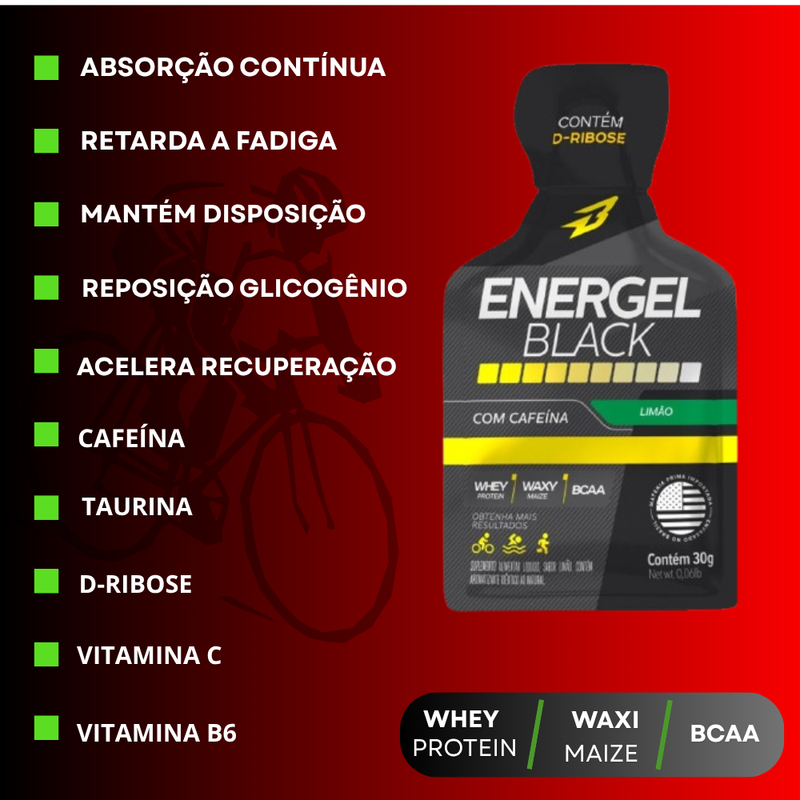 20 Sachês Energel Black + Brinde + Frete grátis por apenas: