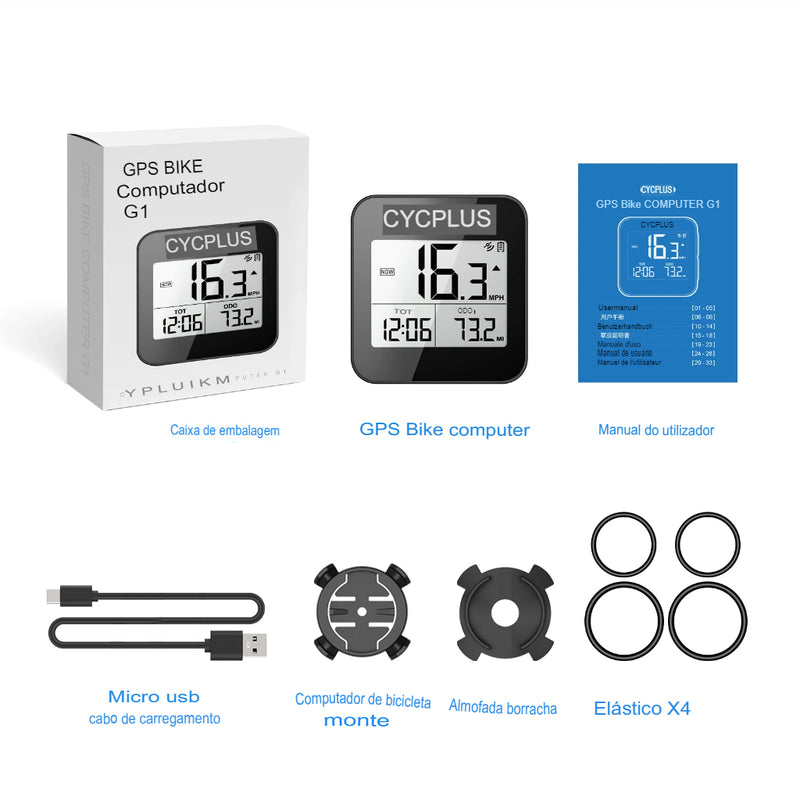 Velocímetro Cycplus Sem fio Ipx6 GPS - Uti Easy™️