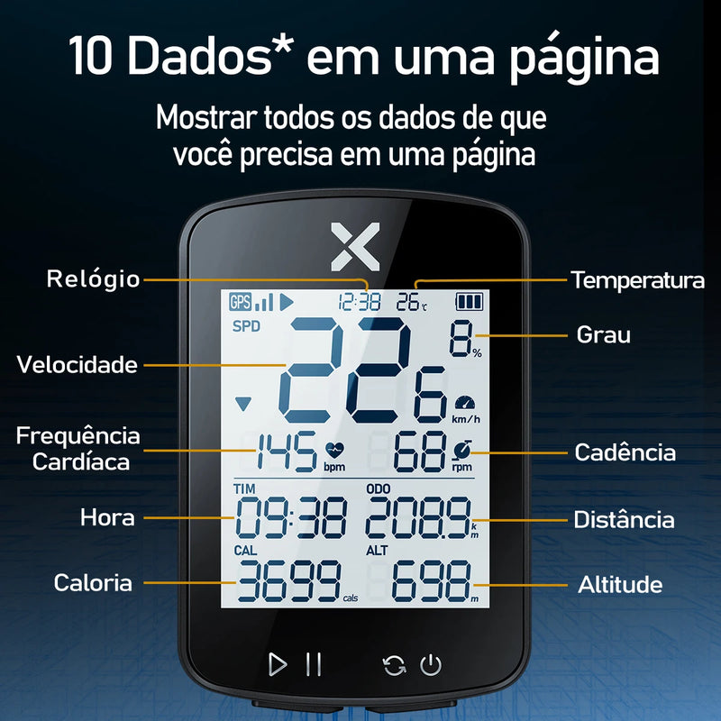 Velocímetro Sem fio GPS Multi - Uti Easy™️